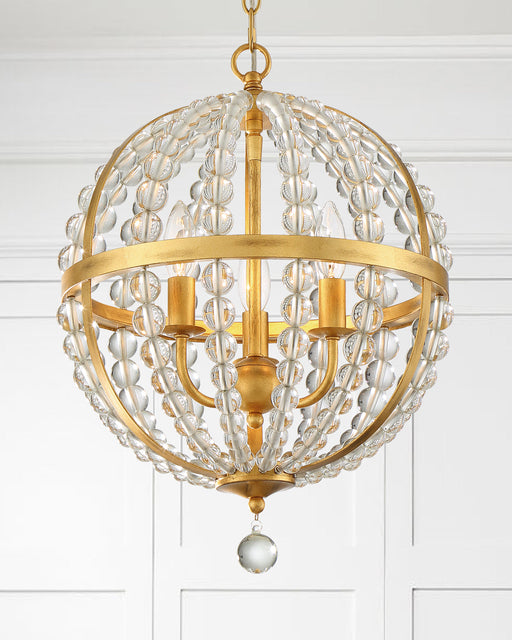 Crystorama Roxy Three Light Chandelier