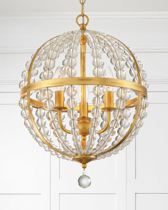 Crystorama Roxy Three Light Chandelier