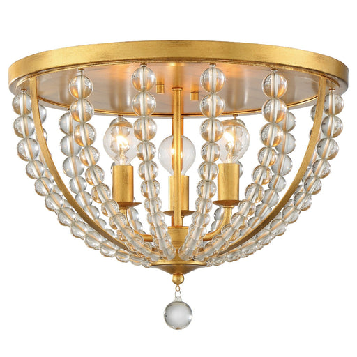 Crystorama Roxy Three Light Flush Mount