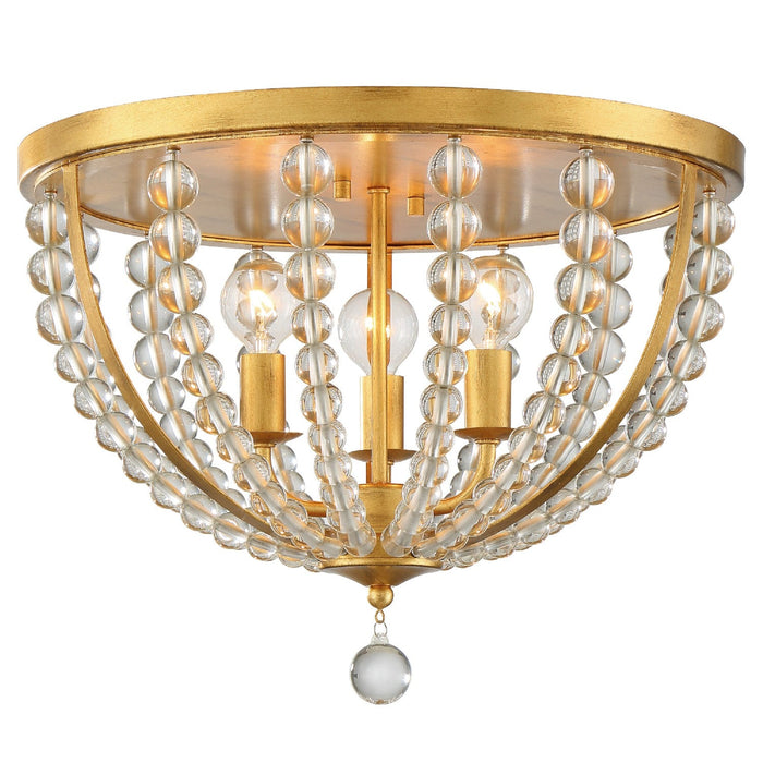 Crystorama Roxy Three Light Flush Mount
