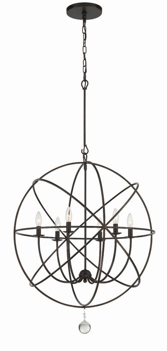 Crystorama Solaris Six Light Chandelier