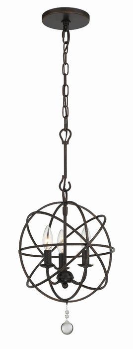 Crystorama Solaris Three Light Mini Chandelier