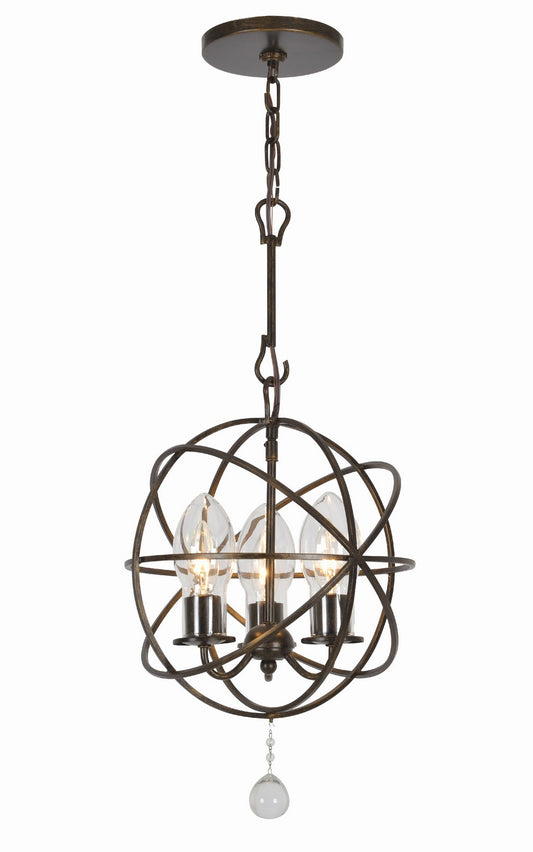 Crystorama Solaris Three Light Outdoor Chandelier