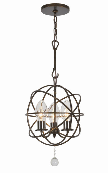 Crystorama Solaris Three Light Outdoor Chandelier