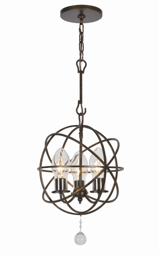 Crystorama Solaris Three Light Outdoor Chandelier
