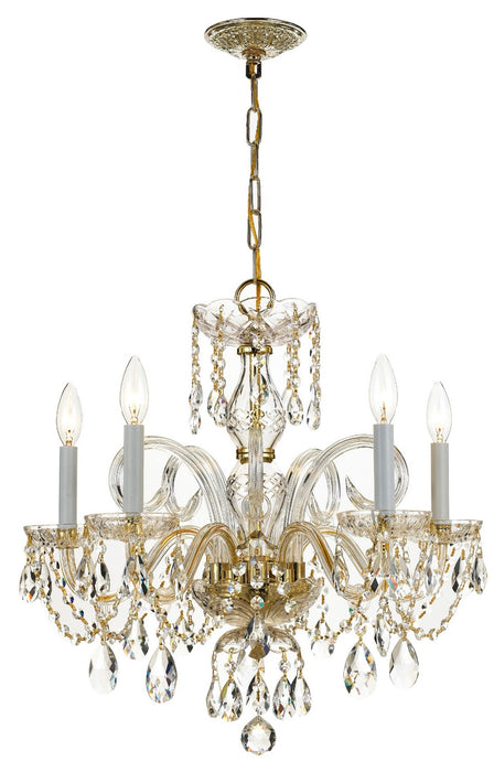 Crystorama Traditional Crystal Five Light Chandelier