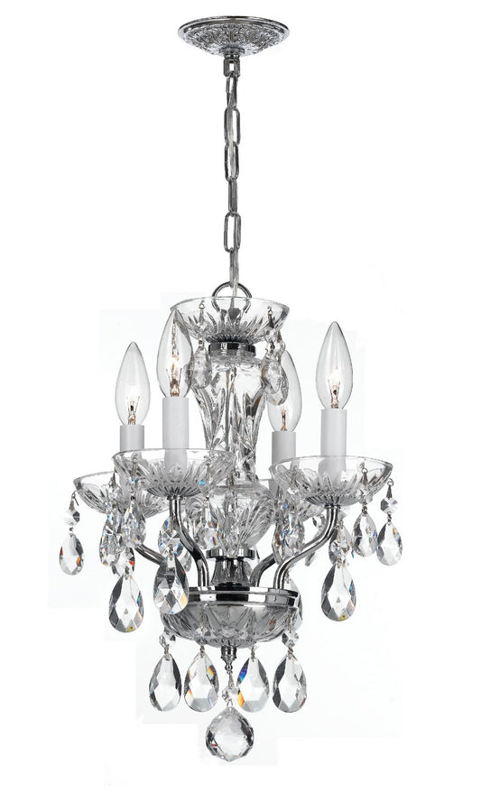 Crystorama Traditional Crystal Four Light Mini Chandelier
