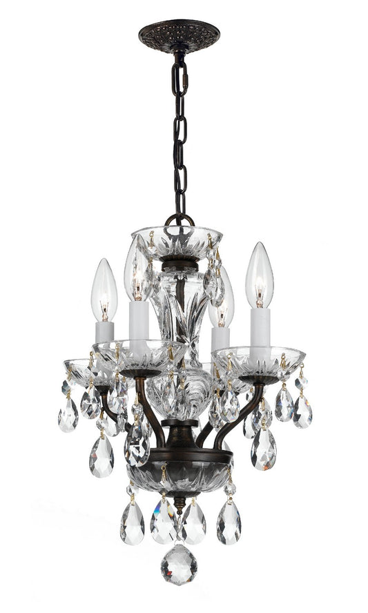 Crystorama Traditional Crystal Four Light Mini Chandelier