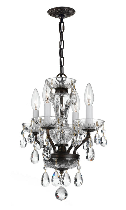 Crystorama Traditional Crystal Four Light Mini Chandelier