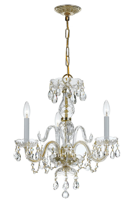 Crystorama Traditional Crystal Three Light Mini Chandelier
