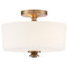 Crystorama Travis Two Light Semi Flush Mount