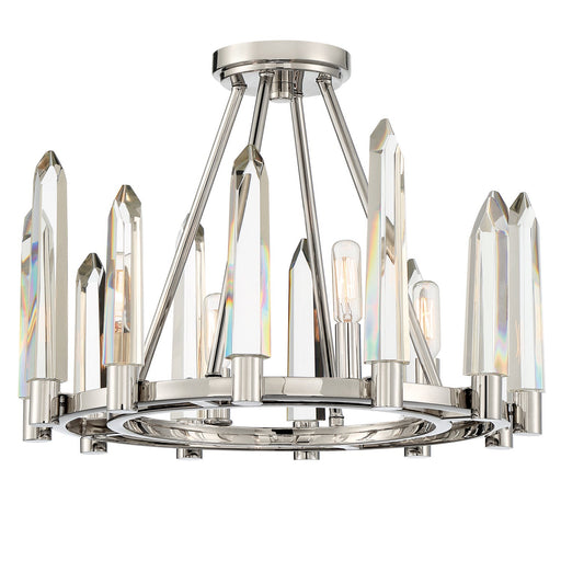Crystorama Watson Four Light Semi Flush Mount