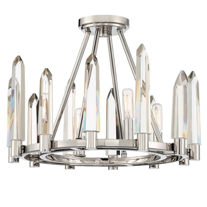 Crystorama Watson Four Light Semi Flush Mount