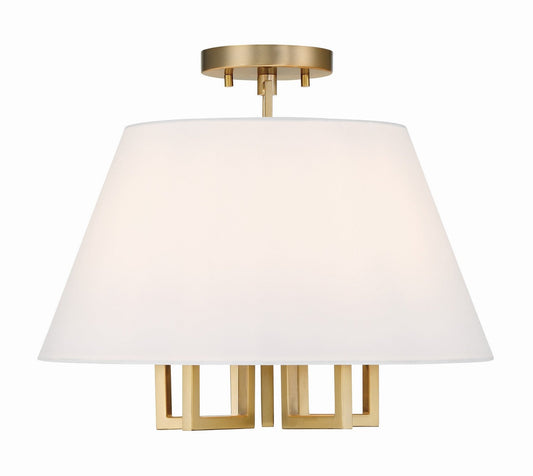Crystorama Westwood Five Light Semi Flush Mount
