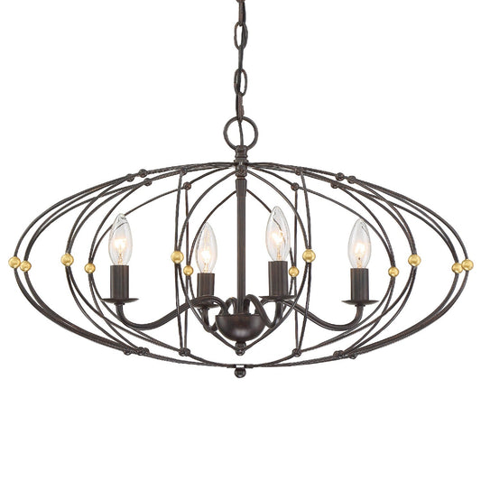Crystorama Zucca Four Light Chandelier