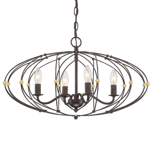 Crystorama Zucca Four Light Chandelier