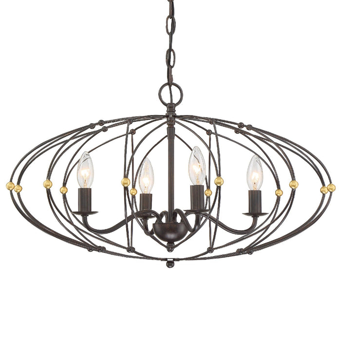 Crystorama Zucca Four Light Chandelier