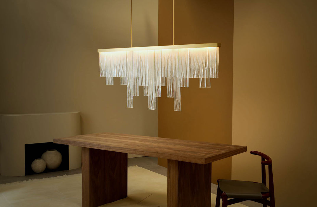 Cascata Long Linear Chandelier