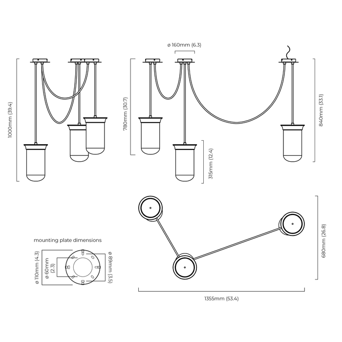 Yukimi Linear Pendant