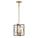 Titans Trace 2 Light Mini Pendant in Sand Coal and Painted Honey Gold Finish - Minka-Lavery