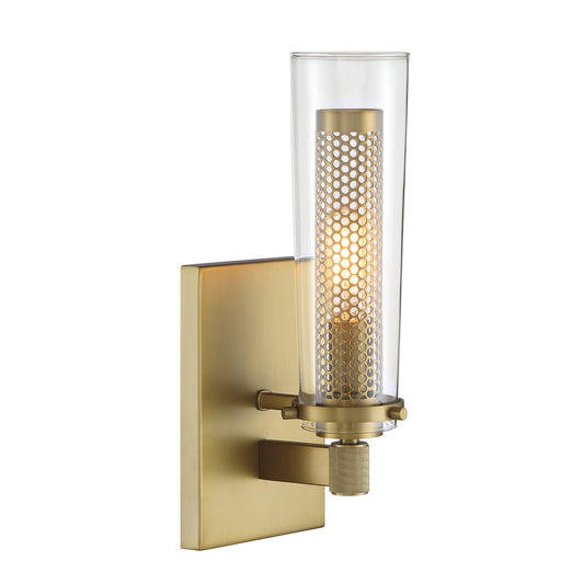 Emmerham 1 Light Wall Sconce in Soft Brass Finish with Clear Glass - Minka-Lavery