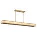 Divinely LED Island Light in Celeste Brass finish with Quartz Crystalline - Minka-Lavery