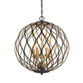 Load image into Gallery viewer, Gilded Glam 5 Light Pendant in Sand Coal with Painted and Plated Honey Gold - Minka-Lavery
