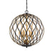 Gilded Glam 5 Light Pendant in Sand Coal with Painted and Plated Honey Gold - Minka-Lavery