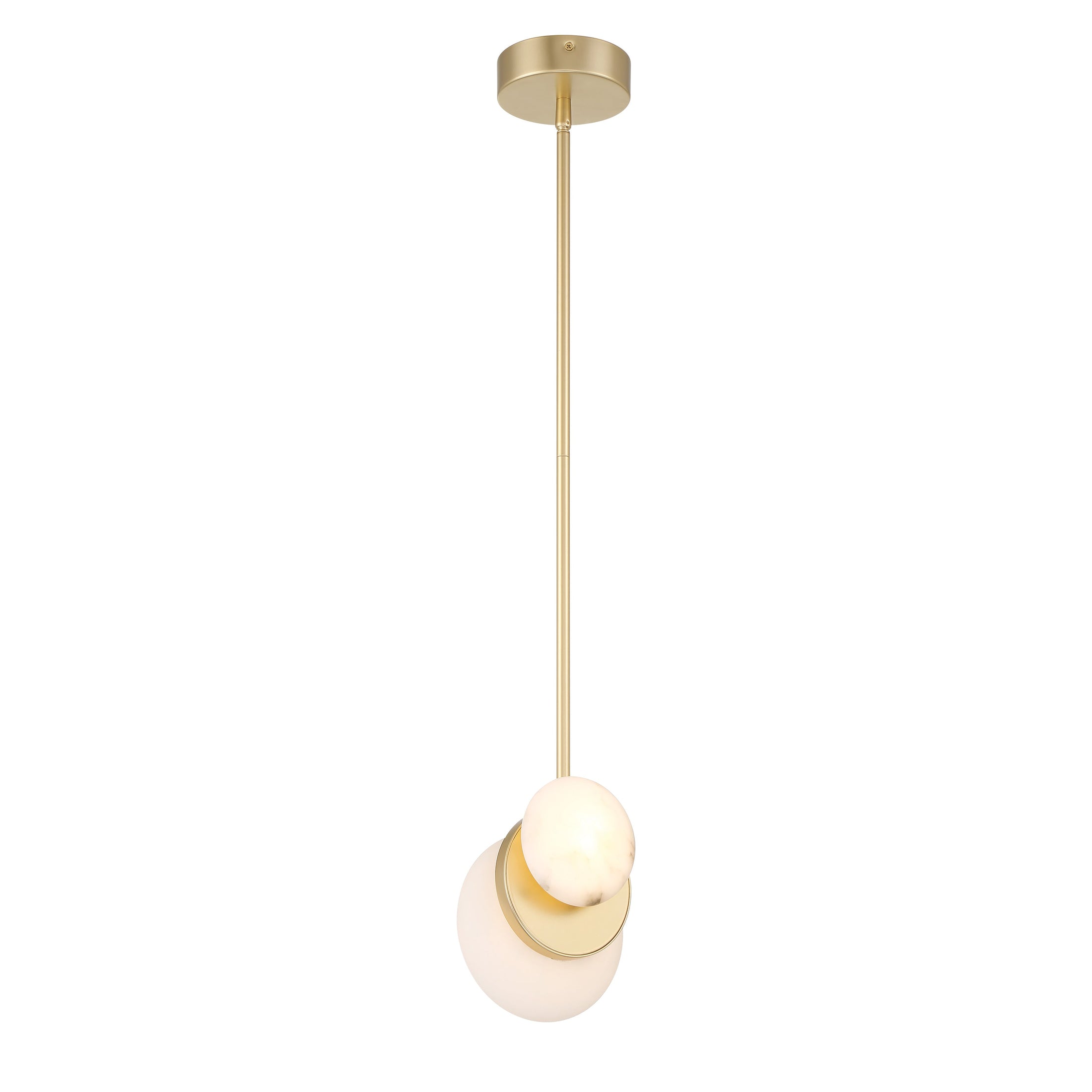 Zill 2 LED Light Pendant in Lily Gold Finish with Alabaster Shade - Minka-Lavery