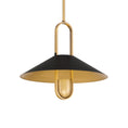 Load image into Gallery viewer, Goldenridge 1-Light Pendant - Matte Black and Legacy Brass - Minka-Lavery
