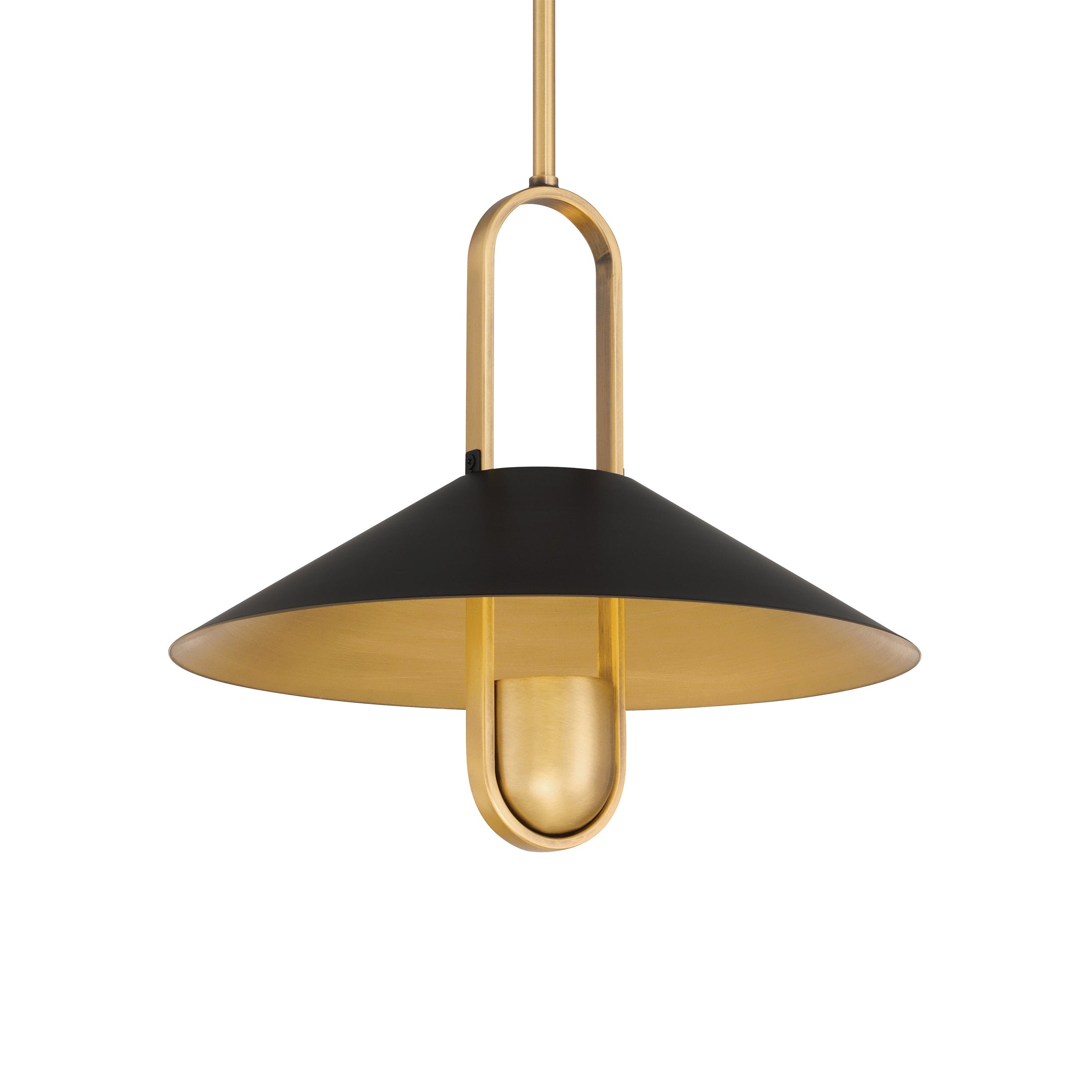Goldenridge 1-Light Pendant - Matte Black and Legacy Brass - Minka-Lavery