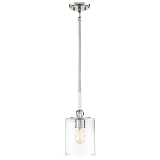 Studio 5 1 Light Mini Pendant in Polished Nickel Finish with Clear Glass - Minka-Lavery
