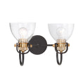 Load image into Gallery viewer, Monico Bath Light - Bronze with Brass finish with Clear Seeded Glass - Minka-Lavery
