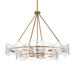 Elora 12-Light Pendant - Legacy Brass with Clear Textured Handmade Glass - Minka-Lavery