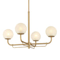 Load image into Gallery viewer, Whitehall 4-Light Chandelier - Legacy Brass with Etched Alabaster Glass - Minka-Lavery
