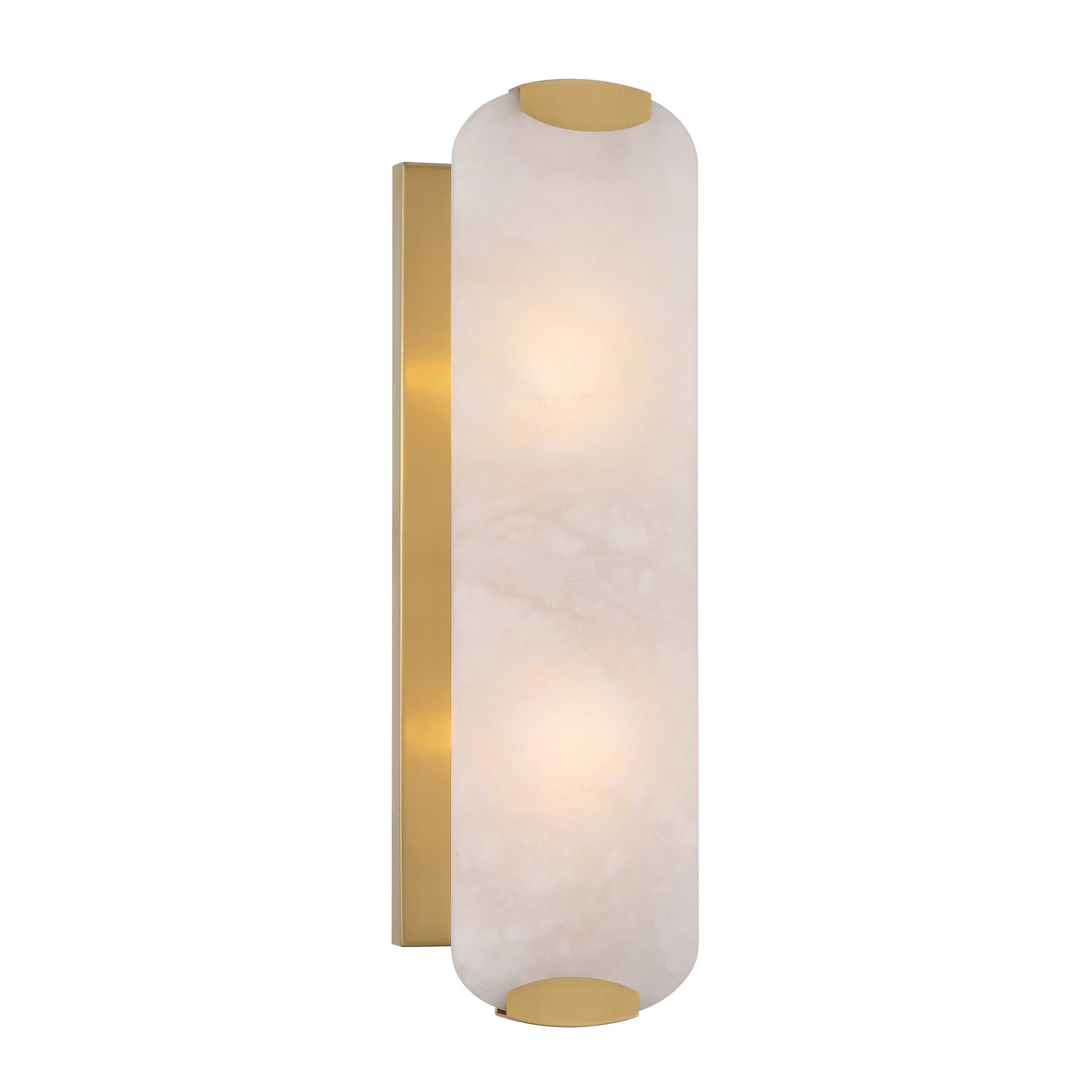 Glowstone 2-Light Wall Sconce - Legacy Brass with Alabaster - Minka-Lavery