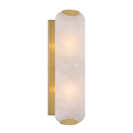 Glowstone 2-Light Wall Sconce - Legacy Brass with Alabaster - Minka-Lavery