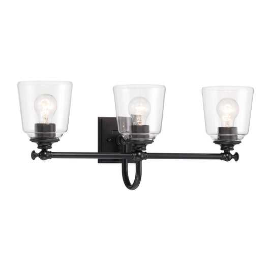 Antonia 3 Light Vanity in Coal Black Finish - Minka-Lavery