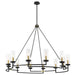 Hillstone 12 Light Chandelier in Sand Coal and Soft Brass Finish with Clear Glass - Minka-Lavery