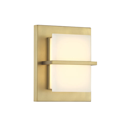 Tarnos 8" LED Wall Sconce in Soft Brass Finish and Faux Alabaster - Minka-Lavery
