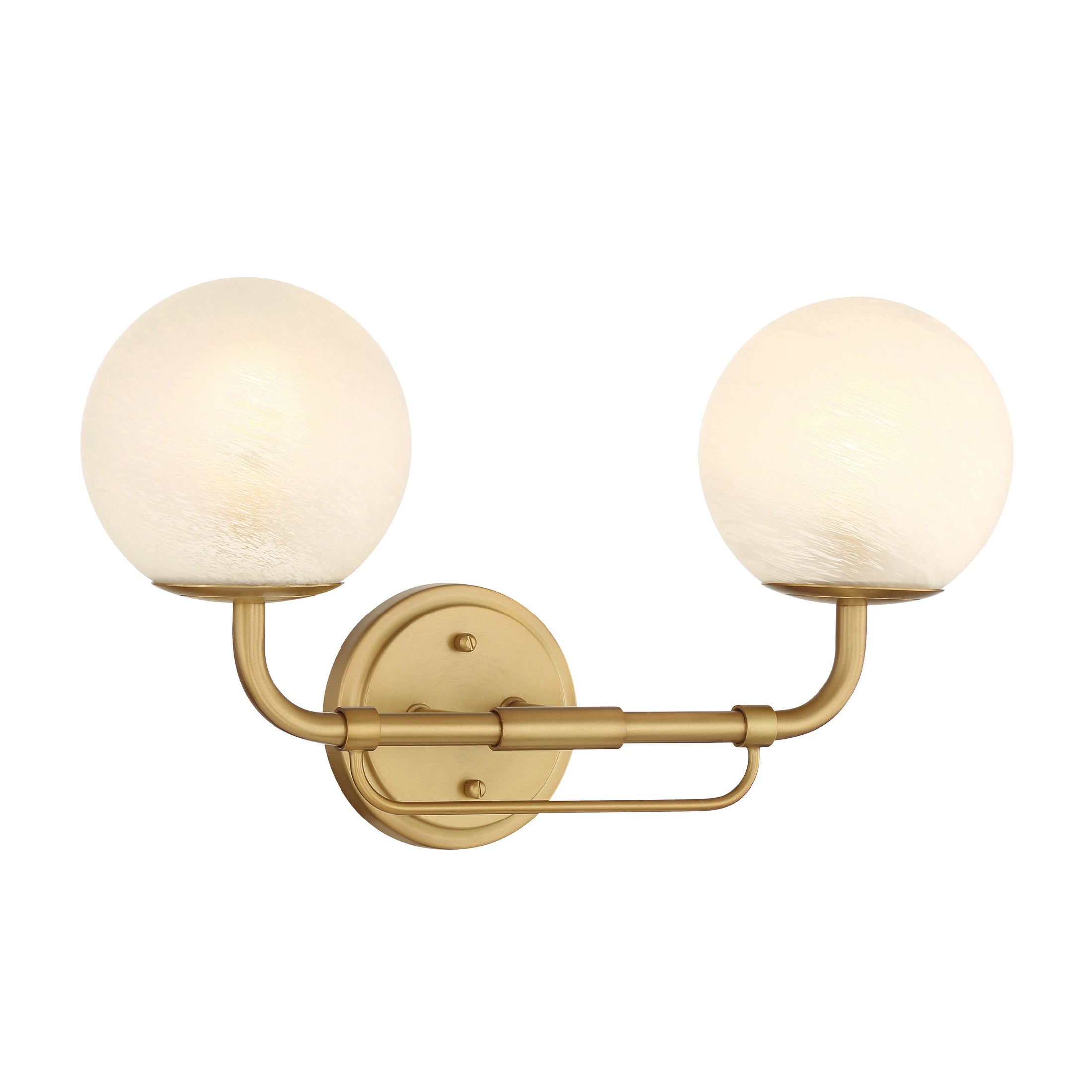 Whitehall 2-Light Vanity - Legacy Brass with Etched Alabaster Glass - Minka-Lavery