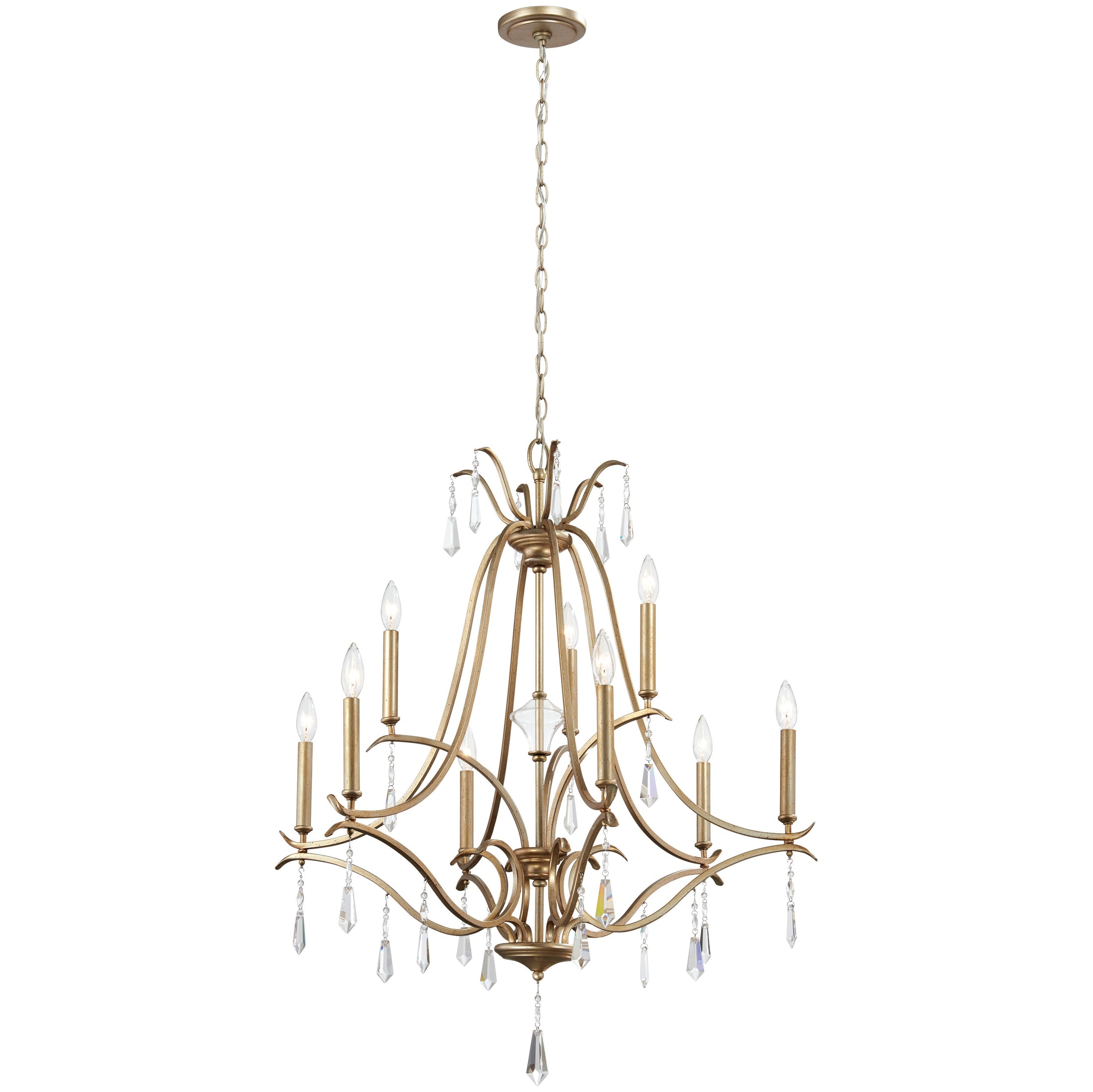 Laurel Estate 9 Light Chandelier in Brio Gold Finish - Minka-Lavery
