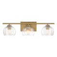 Load image into Gallery viewer, Glint 3-Light Vanity - Legacy Brass with Clear Seeded Glass - Minka-Lavery

