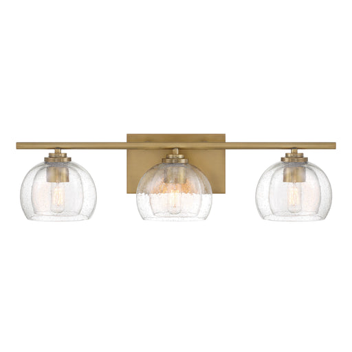 Glint 3-Light Vanity - Legacy Brass with Clear Seeded Glass - Minka-Lavery