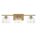 Glint 3-Light Vanity - Legacy Brass with Clear Seeded Glass - Minka-Lavery