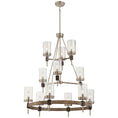 Load image into Gallery viewer, Bridlewood 12 Light Chandelier in Stone Grey with Brushed Nickel Finish with Clear Seeded Glass - Minka-Lavery
