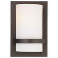 Load image into Gallery viewer, Fieldale Lodge 1 Light Wall Sconce in Smoked Iron Finish with Etched White Glass - Minka-Lavery
