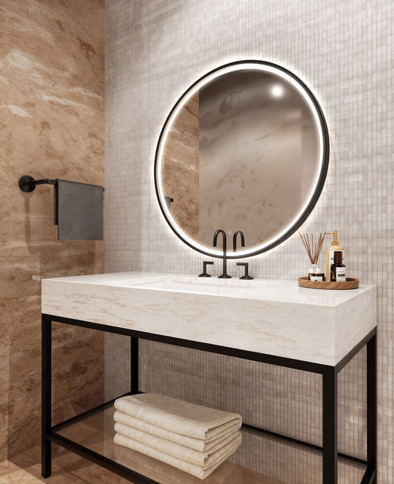 Brilliance Round Lighted Mirror - Open-Box