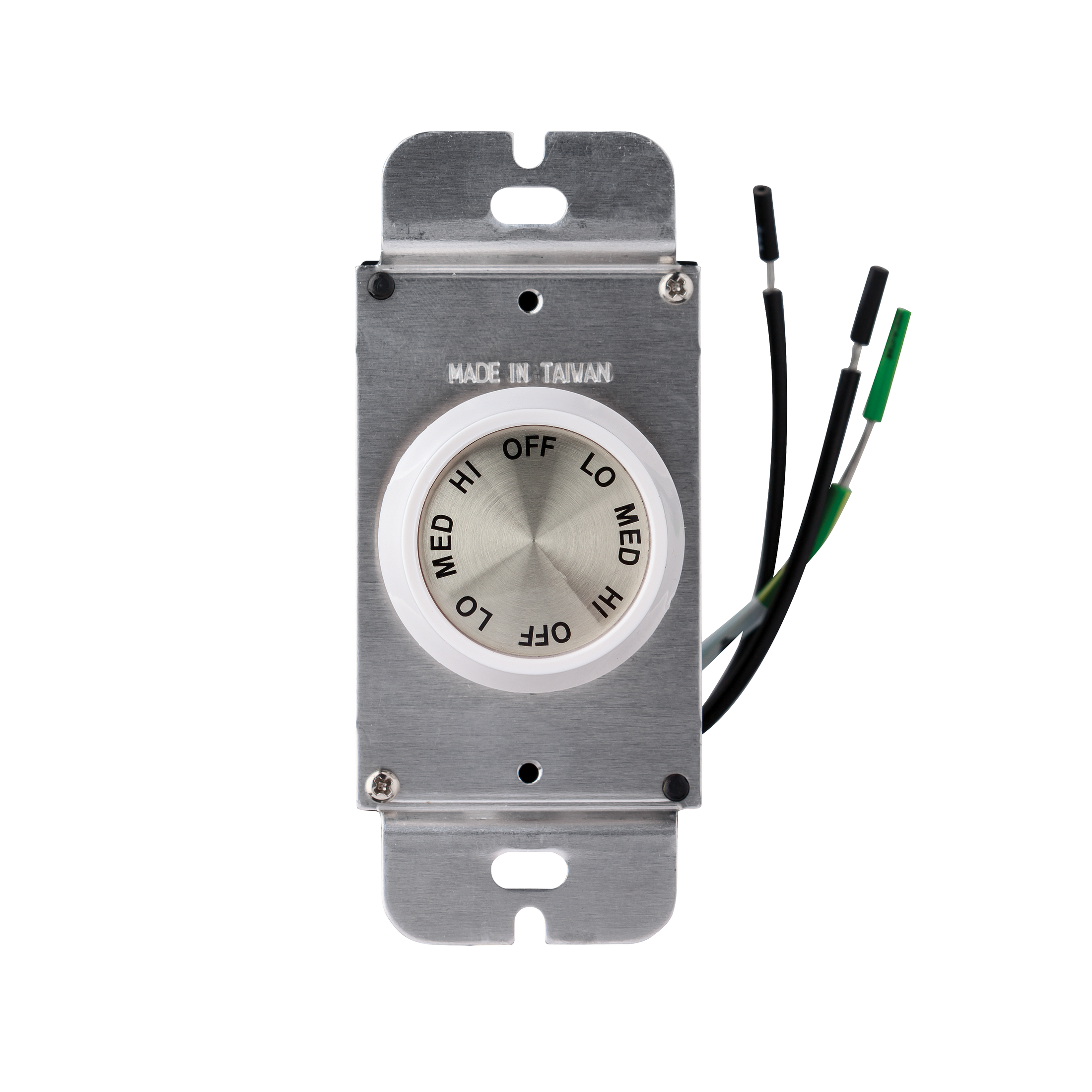 3 Speed Rotary Wall Control in Ivory and White