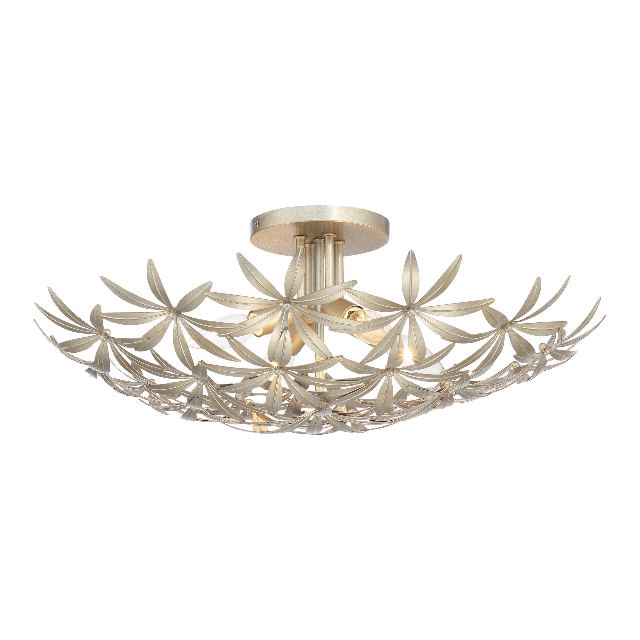 Flower Child 4 Light Semi Flush in Ambry Gold Finish - Minka-Lavery